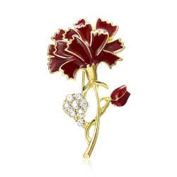 Emaille Nelke Blume Broschen Für Frauen Dame Mode Blume Pin Frühling Sommer Design Party Muttertag Geschenk-blume von GeRRiT