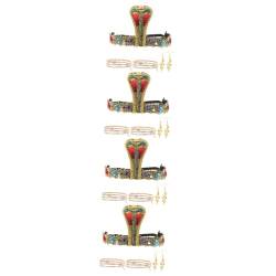 GeRRiT 2 Sets Schlangen-Stirnband-Armband, Polyester, Metall, Damen-Ägypten-Manschette/87 (Color : As Shownx4pcs, Size : 23x13.5cmx4pcs) von GeRRiT