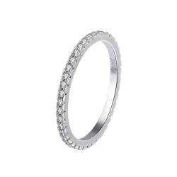 GeRRiT Damen-Verlobungsring aus 925er-Silber, klassischer Ring mit quadratischem Zirkonia, Schmuck (Color : TSR63_8) von GeRRiT