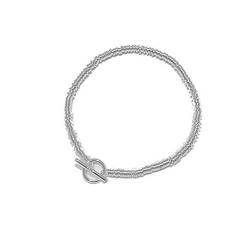 GeRRiT Kreiskreis Schnalle Silber Halskette S925 Silber Einfachroh, Roh von GeRRiT