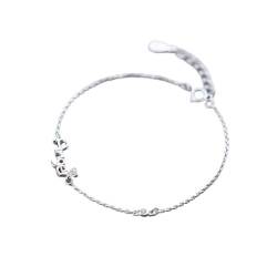 GeRRiT S925 Silber Armband Kleiner Engel Armband Charm Nette Diamanten Herzform, Silber von GeRRiT