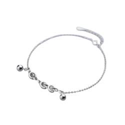 GeRRiT S925 Silber Armband Koreanisch Einfache und Personalisierte Runde Ring Armband Elegante Light Bead Handwerk, Armband von GeRRiT