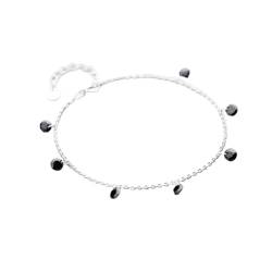 GeRRiT S925 Silber Armband Personalisierte Diamant Su Armband mit Rundem Stil, Black Diamond Style von GeRRiT