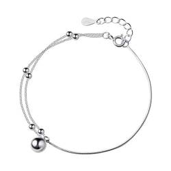 GeRRiT S925 Silber Armband Weiblichen Koreanischen Literarischen Stil Doppelschicht Licht Perlen Niedlichen Stil Schmuckarmband, Armband von GeRRiT
