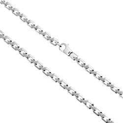 GeRRiT S925 Silber Halskette Quadratschloss Schlüsselbein Kette Unisex Lady Style Statement Schmuck Schmuck55Cm, 55cm von GeRRiT