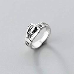 GeRRiT S925 Silberring Weiblichen Koreanischen Stil Einfachen Reißverschluss Offenen Ring Mode Persönlichkeit Ringeinstellbarer Ring, Ring von GeRRiT
