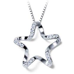 GeRRiT S925 Silberstern Halskette Weibliche Koreanische Einfache Fünfzackige Sternanhänger Stern Kurze Schlüsselbeinkette Halskette von GeRRiT