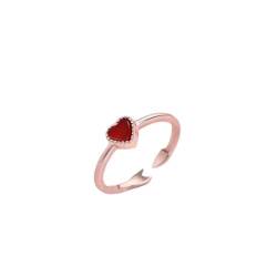 GeRRiT S925 Sterling Silber Ring Modische und Personalisierte 520 Beichte Original Design Liebe Pfeil Ring, Rot von GeRRiT