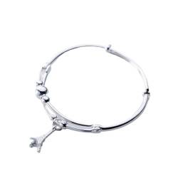 GeRRiT S990 Fuß Silber Armband Mode Armband Einstellbare Armband Eiffelturm Perlenarmband, S990 Fuß silber von GeRRiT