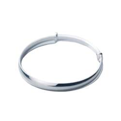 GeRRiT S999 Fuß Silber Armband Mode Klassische Glatte Gesicht Armband Klassische Runde Ring Armband Handwerk, S999 Fuß Silber Armband, Silber von GeRRiT