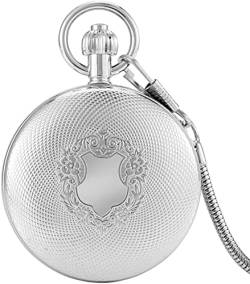 GeRRiT Schild schnitzen Design Silber Kupfer Shell Taschenuhr automatische mechanische arabische Digitale Zifferblatt Frauen Halskette Anhänger Sammlerstück von GeRRiT
