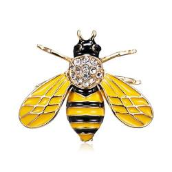 Mode Kristall Biene Broschen Frauen Nette Honigbiene Insekt Brosche Pins Trendy Winter Pullover Mantel Zubehör Gutes Geschenk von GeRRiT