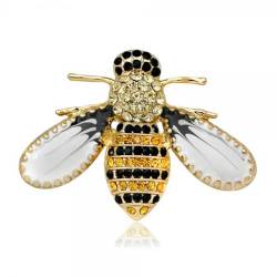 Mode Kristall Biene Broschen Frauen Nette Honigbiene Insekt Brosche Pins Trendy Winter Pullover Mantel Zubehör Gutes Geschenk von GeRRiT