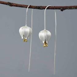 Ohrringe Eardrop Tulpe Sterling Silber S925 Weibliche Ohrringe Literary Lady Style Silber, GeRRiT von GeRRiT