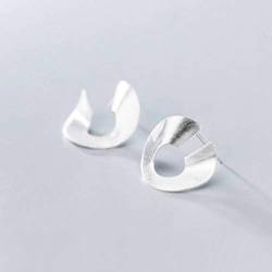 S925 Silber Ohrringe Frauen Persönlichkeit Einfache Zeichnung Unregelmäßige Geformte Ohrringe Kreativer Schmuck Paar, GeRRiT, ein Paar, 925 Silber von GeRRiT