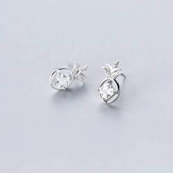 S925 Silber Ohrringe Weibliche Koreanische Hollow Ananas Diamant Süße Ohrringe, GeRRiT, Silber von GeRRiT