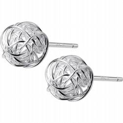 S925 Silber Ohrstecker Männer Gewickelt Seide Ohrstecker Personalisierte Wolle Ball Ohrstecker Ohrstecker Ohrstecker, GeRRiT, Trompete von GeRRiT