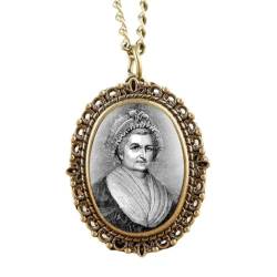 Taschenuhr Souvenir Martha Washington First Lady Anhänger Taschenuhr Retro Bronze George Washington Quarz Halskette Uhr Männer Frauen, Martha Washington von GeRRiT