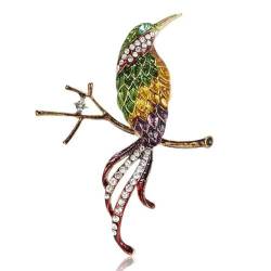 Vintage Tukan große Papagei Broschen für Frauen Tier Emaille Pin bunte Vogel Mode Mantel Pullover Zubehör von GeRRiT