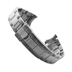 GeRnie 20 mm Uhrenarmband, Stahlband, geeignet für Serien, Uhrenarmbänder, Zubehör, 001 Silber, ohne Logo, 20mm, Rucksäcke von GeRnie