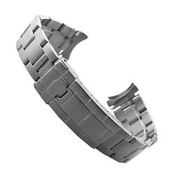 GeRnie 20 mm Uhrenarmband, Stahlband, geeignet für Serien, Uhrenarmbänder, Zubehör, 002 Silber, kein Logo, 20mm, Rucksäcke von GeRnie