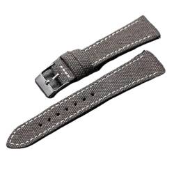 GeRnie First Layer Cowhide Fitted Watchband 18 19 20 22MM Quick Release Soft Men Bracelet For Vintage Watch (Color : Gray, Size : 19mm) von GeRnie