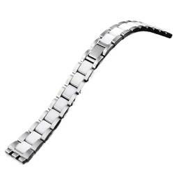 GeRnie Uhr Zubehör gemacht für Uhrenarmband aus massivem Edelstahl versilbert Metallarmband für Männer/Frauen auf Lager, 01 - Silber / Weiß, 17mm, Rucksäcke von GeRnie