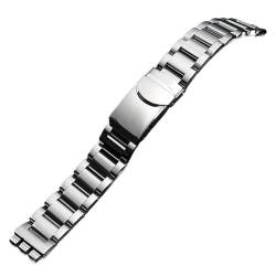 GeRnie Uhr Zubehör gemacht für Uhrenarmband aus massivem Edelstahl versilbert Metallarmband für Männer/Frauen auf Lager, 135-Silber, 17mm, Rucksäcke von GeRnie