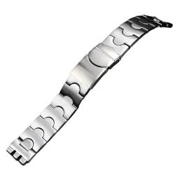 GeRnie Uhr Zubehör gemacht für Uhrenarmband aus massivem Edelstahl versilbert Metallarmband für Männer/Frauen auf Lager, 171-Silber, 17mm, Rucksäcke von GeRnie