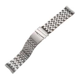 GeRnie Uhrenarmband aus massivem Edelstahl, 22 mm, hergestellt für Uhrenarmband, Armband für Herren, verdeckter Verschluss mit Druckknopf, 22 mm, Rucksäcke von GeRnie