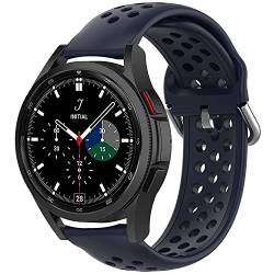 Geageaus 20mm Armband Kompatibel mit Samsung Galaxy Watch Active/Active 2 40mm 44mm, Weiche Silikon Ersatz Uhrenarmbänder Kompatibel mit Galaxy Watch 42mm/Galaxy Watch 3 41mm(20mm, Blau) von Geageaus