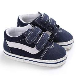 Geagodelia Baby Schuhe Krabbelschuhe Hausschuhe Lauflernschuhe Jungen Foot Chucks Sneaker Babyschuhe 6-12 Monate Geschenk Baby Kleidung 0-6 Monate (Blau, 12-18 Monate) von Geagodelia