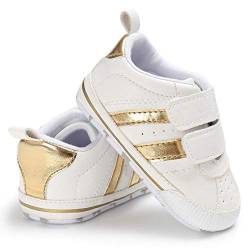 Geagodelia Baby Sneaker Chucks Schuhe Sneakers Krabbelschuhe Lauflernschuhe Winterschuhe Babyschuhe 0-6 6-12 12-18 Monate Hausschuhe (Gold, 0-6 Monate) von Geagodelia