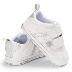 Geagodelia Baby Sneaker Chucks Schuhe Sneakers Krabbelschuhe Lauflernschuhe Winterschuhe Babyschuhe 0-6 6-12 12-18 Monate Hausschuhe (Silber, 12-18 Monate) von Geagodelia