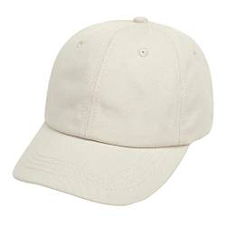 Geagodelia Einfarbig Baseball Cap Kinder Baby Jungen Mädchen Schirmmütze Sommer Sonnenhut UV Schutz Kappe Baby Mütze Frühling Cappy Basecap Baby Trucker Cap Babymütze (Beige, 2-5 Jahre) von Geagodelia