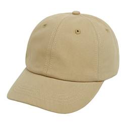 Geagodelia Einfarbig Baseball Cap Kinder Baby Jungen Mädchen Schirmmütze Sommer Sonnenhut UV Schutz Kappe Baby Mütze Frühling Cappy Basecap Baby Trucker Cap Babymütze (Khaki, 2-5 Jahre) von Geagodelia