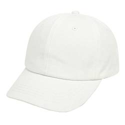 Geagodelia Einfarbig Baseball Cap Kinder Baby Jungen Mädchen Schirmmütze Sommer Sonnenhut UV Schutz Kappe Baby Mütze Frühling Cappy Basecap Baby Trucker Cap Babymütze (Weiß, 2-5 Jahre) von Geagodelia