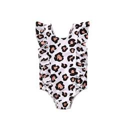 Geagodelia Einteiliger Badeanzug für Mädchen, 0-7 Jahre, ärmellos, Cartoon, niedlich, Bikini, Mädchen, mehrfarbig, Leopard, 2-3 Jahre von Geagodelia