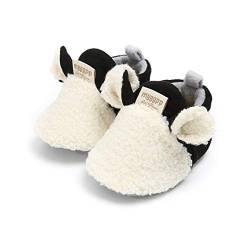 Geagodelia Kleinkind Mädchen Babyschuhe Winterschuhe Neugeborene Baby Schuhe Herbst Winter Baumwolle Wärme Sohle Weich Sockenschuhe (Weiß, 0-6 Monate) von Geagodelia