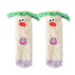 Geagodelia Weihnachten Winter Strümpfe 3D Lustige Cartoon Monster Socken Herbst und Winter warme Schlafsocken Bodensocken Damen Plüschsocken Weihnachtsgeschenke (Weiß, One Size) von Geagodelia