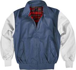 Original GearUp® Harrington Jacke English Style in 12 verschiedenen Designs wählbar Farbe Blau/Weiß Größe 5XL von Gear Up