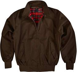 Original GearUp® Harrington Jacke English Style in 12 verschiedenen Designs wählbar Farbe Braun Größe XL von Gear Up