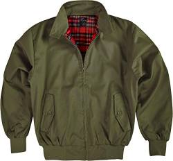 Original GearUp® Harrington Jacke English Style in 12 verschiedenen Designs wählbar Farbe Oliv Größe 3XL von Gear Up