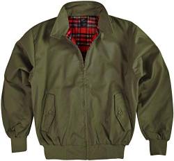 Original GearUp® Harrington Jacke English Style in 12 verschiedenen Designs wählbar Farbe Oliv Größe L von Gear Up