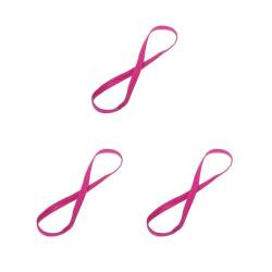 3 x elastische Haarbänder für Sport, schlichter Stil, weich, schmal, rutschfest, für Damen, Yoga, Laufen, Zubehör, Rosarot von Geardeangloow