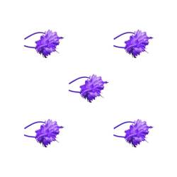 5 x Feder-Blumen-Haarband, Mädchen, Party, Bankett, romantisches Haarband für Damen, Cosplay, Kopfschmuck, Festival, Dekoration, Lila von Geardeangloow