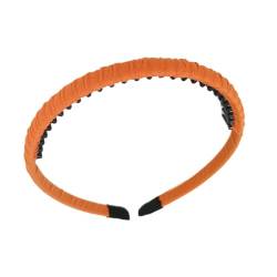 Haarschmuck mit Zähnen, elastisch, einfaches Stirnband, für den täglichen Gebrauch, Kleidung, passendes Accessoire, Duschhaarband, für Erwachsene, Orange von Geardeangloow