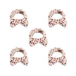 Stirnbänder mit Schleifenknoten, elastisches Flanell-Schweißband, Styling-Haar-Accessoires, Haarband für Gesichtswäsche, Laufen, rosa Leopardenmuster, 5 Stück von Geardeangloow