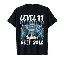 11 Jahre Level 11 Freigeschaltet Legendar Seit 2012 Kinder T-Shirt von Geburtstag Gamer Kleidung Videospiele Liebhaber