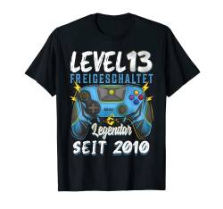13 Jahre Level 13 Freigeschaltet Legendar Seit 2010 Kinder T-Shirt von Geburtstag Gamer Kleidung Videospiele Liebhaber